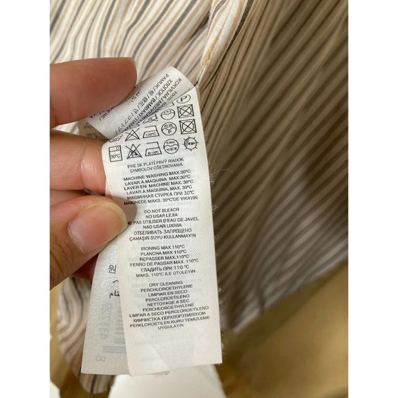 MNG Mango beige double breasted cotton jacket sz M - Picture 12 of 15